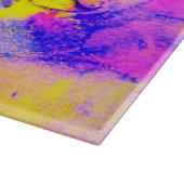 Planche À Découper FLEURS BLANCHES bleu rose orange jaune (Coin)