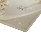 Planche à découper Fleurs Blanches et Dorées (Coin)