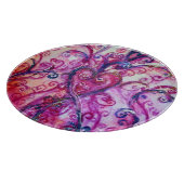 Planche À Découper FLEURS BLANCHES rouge vif rose blanc (Coin)