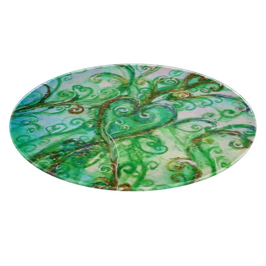 Planche À Découper FLEURS BLANCHES vert vif jaune blanc (Coin)