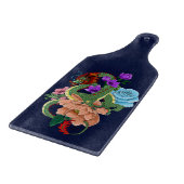 Planche À Découper Fleurs bleues chinoises de la marine Dragon (Coin)