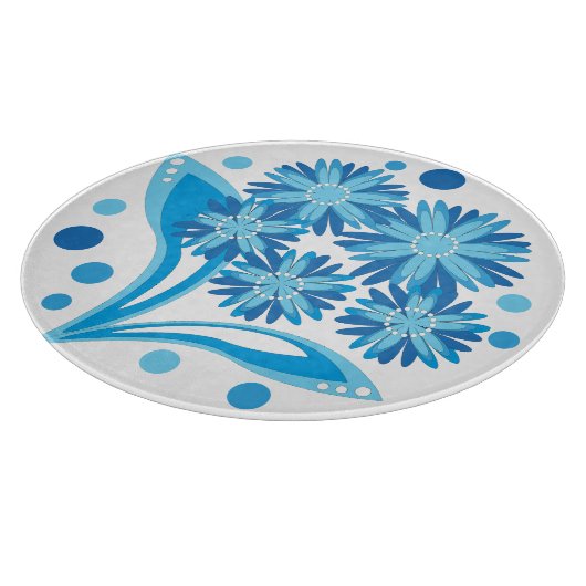 Planche À Découper Fleurs bleues d'origine (Coin)