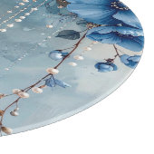 Planche à découper Fleurs Bleues et Perles (Coin)