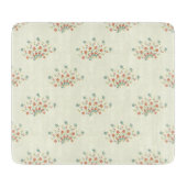 Planche À Découper Fleurs Bleues, Fleurs Rouges, Motif De Fleurs (Devant)