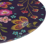 Planche À Découper Fleurs brodées : mode sans couture motif (Coin)