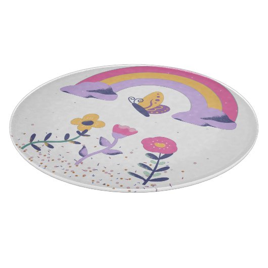 Planche À Découper Fleurs Cloud Arc-en-ciel (Coin)