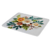 Planche À Découper Fleurs Colorées Abstraites (Coin)