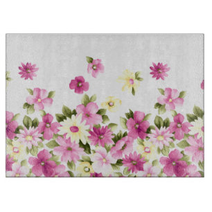 Planche À Découper Fleurs colorées adorables de fille en fleurs