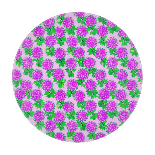 Planche À Découper Fleurs dahlia en violet et orchidée (Devant)
