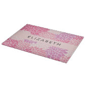 Planche À Découper Fleurs Dahlia Roses, Motif De Fleurs, Votre Nom (Coin)