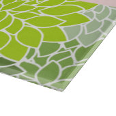 Planche À Découper Fleurs Dahlia Vertes, Motif Floral, Votre Nom (Coin)
