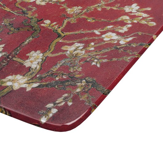 Planche À Découper Fleurs d'amandes Red Vincent van Gogh Peinture d'a (Coin)