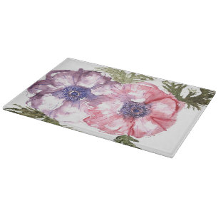 Planche À Découper Fleurs d'aquarelle