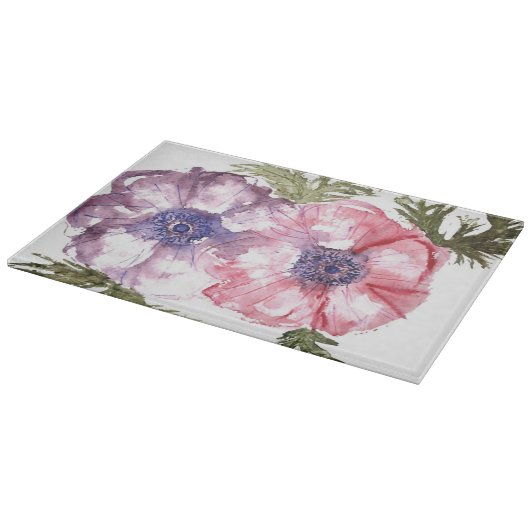 Planche À Découper Fleurs d'aquarelle (Coin)