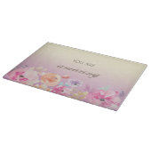 Planche À Découper Fleurs d'aquarelle colorées adorables (Coin)