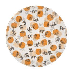 Planche À Découper Fleurs d'art populaire style scandinave