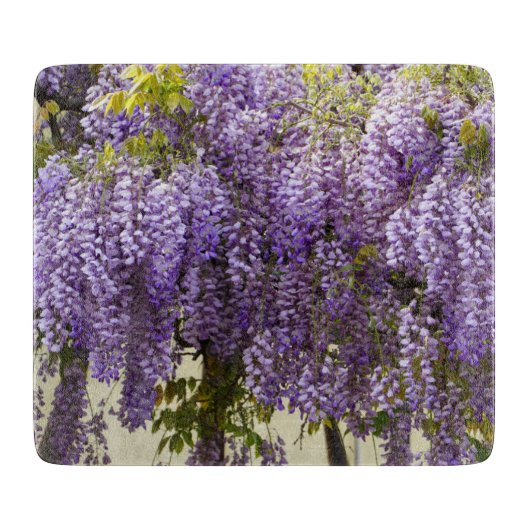 Planche À Découper Fleurs de bisteria violet (Devant)