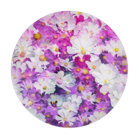 Planche À Découper Fleurs de cosmos : arrière - plan fleuri rose pour (Devant)