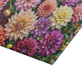 Planche À Découper Fleurs de dahlia colorées (Coin)