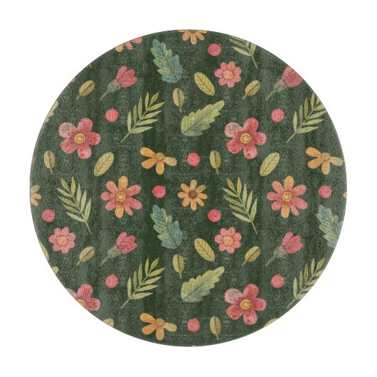 Planche À Découper Fleurs de forêt fantaisistes (Devant)