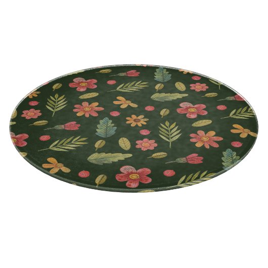 Planche À Découper Fleurs de Forêt Whimsical (Coin)