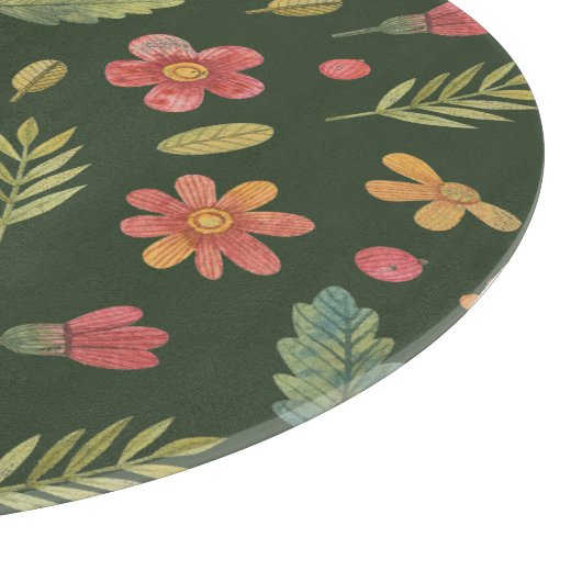 Planche À Découper Fleurs de Forêt Whimsical (Coin)