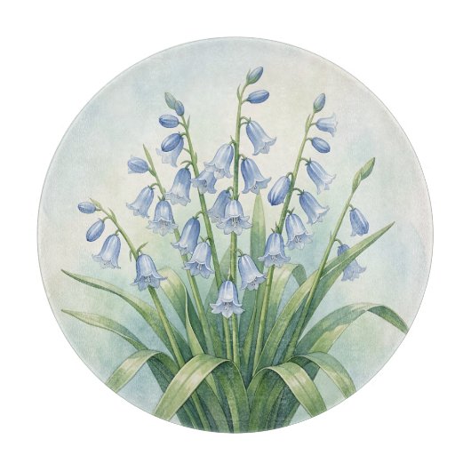 Planche À Découper Fleurs de Jacinthe Botanique Aquarelle (Devant)