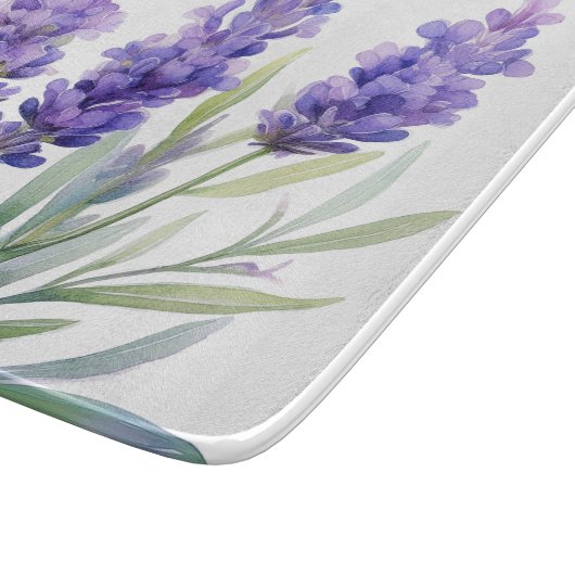 Planche À Découper Fleurs de lavande aquarelle (Coin)