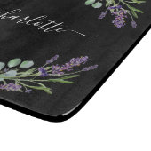 Planche À Découper Fleurs de lavande eucalyptus nom vert noir (Coin)