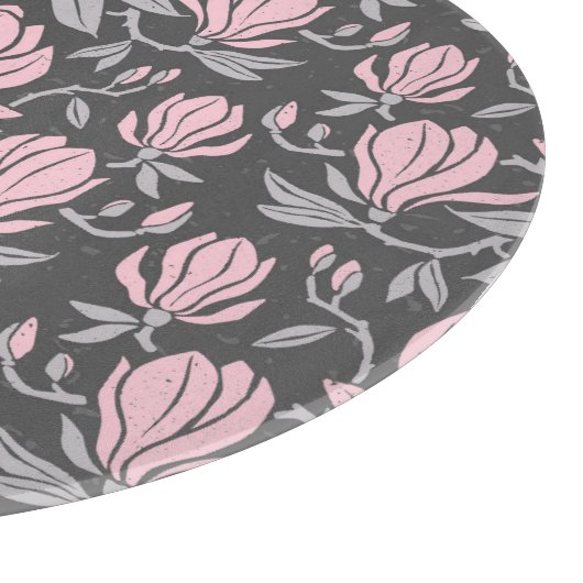 Planche À Découper Fleurs de Magnolia, motif sans couture dessinée à (Coin)