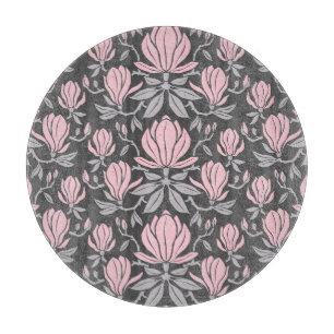 Planche À Découper Fleurs de Magnolia, motif sans couture dessinée à 