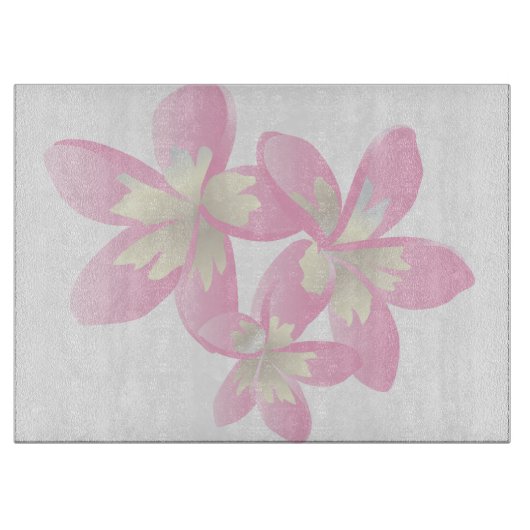 Planche À Découper Fleurs de Plumeria d'Hawaï (Devant)