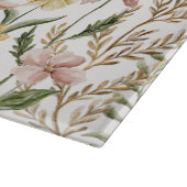 Planche À Découper Fleurs de Prairie de Fleuriste Aquarelle Monogramm (Coin)