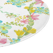 Planche À Découper Fleurs de printemps aquarelle  (Coin)
