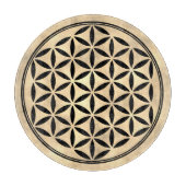 Planche À Découper FLEURS DE VIE - Symbole de géométrie sacrée plein  (Devant)