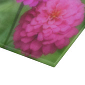 Planche À Découper Fleurs de Zinnia rose vif (Coin)