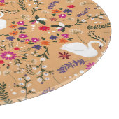 Planche À Découper Fleurs délicates, imaginaire cygne sans couture mo (Coin)