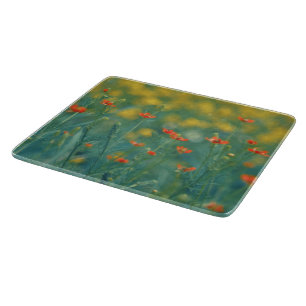 Planche À Découper Fleurs d'été (Champ floral) (Fleurs rouges)