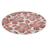 Planche À Découper Fleurs d'hibiscus hawaïens : style tropical brun. (Coin)