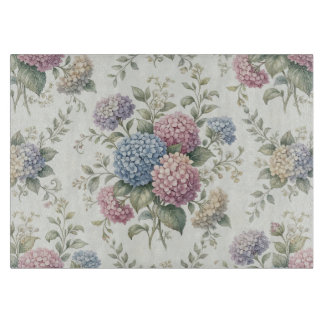 Planche À Découper Fleurs d'hortensia délicates