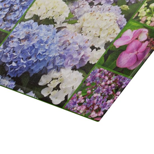 Planche À Découper Fleurs d'Hydrangea Collage-11x8 (Coin)