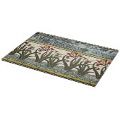 Planche À Découper Fleurs en verre tendu avec bordure en tan (Coin)