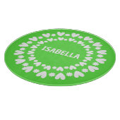 Planche À Découper Fleurs Et Coeurs Nom (Coin)