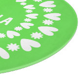 Planche À Découper Fleurs Et Coeurs Nom (Coin)