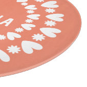 Planche À Découper Fleurs Et Coeurs Nom (Coin)