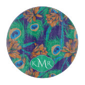 Planche À Découper Fleurs et monogramme des plumes | (Devant)