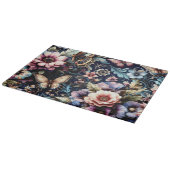 Planche À Découper Fleurs et papillons de printemps antiques Verre (Coin)