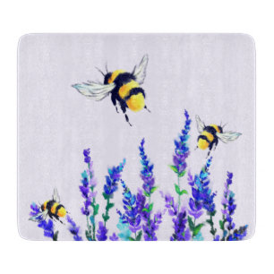 Planche À Découper Fleurs et semis d'abeilles