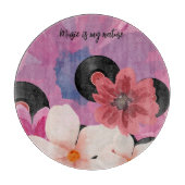 Planche À Découper Fleurs et vinyle (Devant)