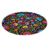 Planche À Découper Fleurs folkloriques Wycinanki noir  (Coin)